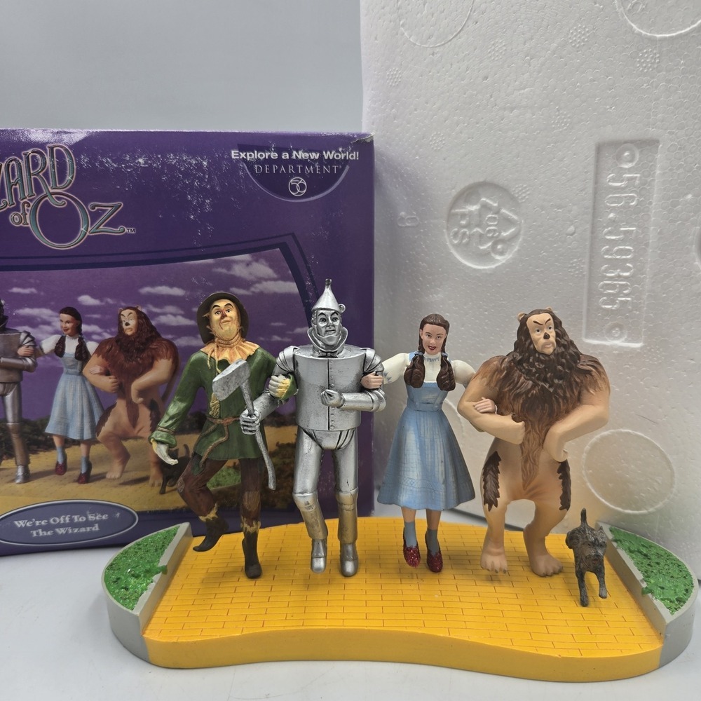 Vtg Dept 56 The Wizard of Oz We're Off To See The Wizard Resin New Nos 2005